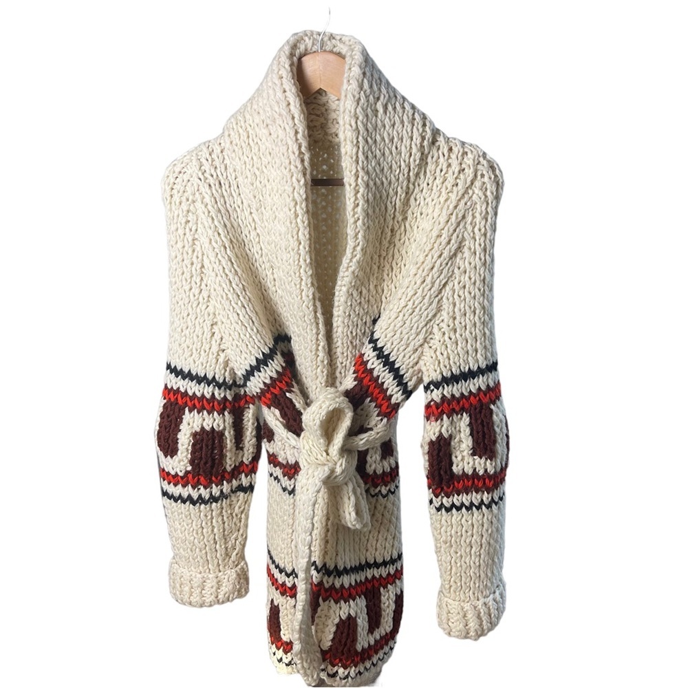 Vintage Hand Knit Wool Sweater, Men’s Small, Women’s L (see measurements)